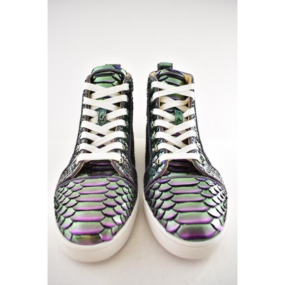 Christian Louboutin Bip Bip Orlato Flat Python Snakeskin High Top Sneaker 41 - Picture 6 of 14